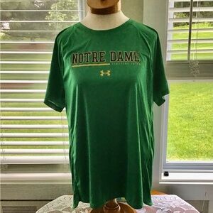 Notre Dame Under Armour Green Top Sz. XL